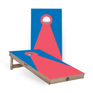 Cornhole boarden - blauw rode piramide
