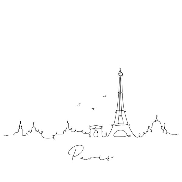 Cornhole sticker - skyline Paris