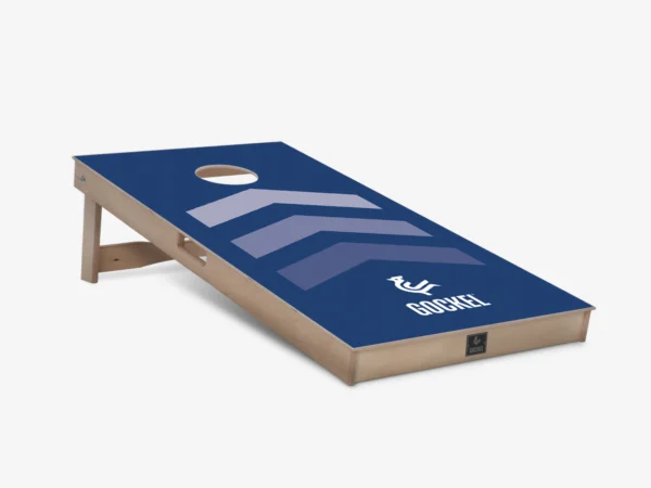Cornhole board blauwe pijlen