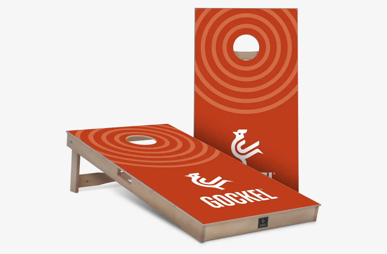 Cornhole boards oranje cirkels