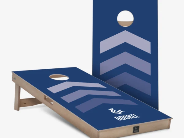Cornhole boards blauwe pijlen