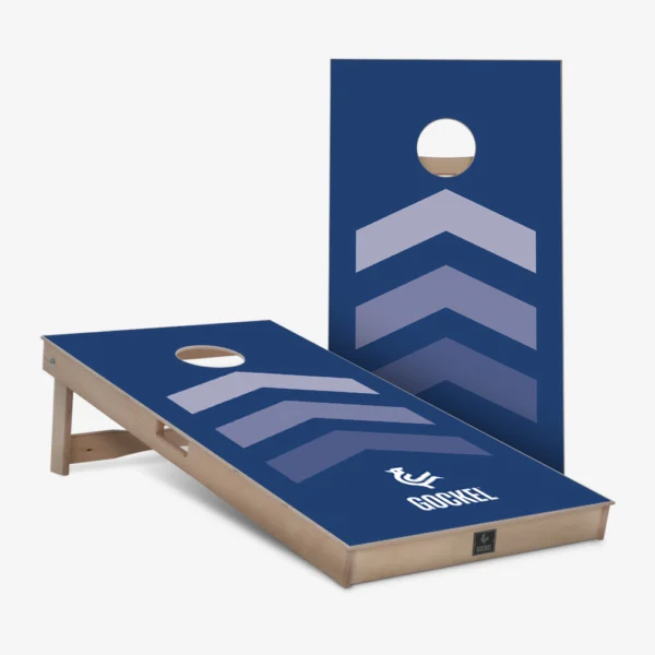 Cornhole boards blauwe pijlen
